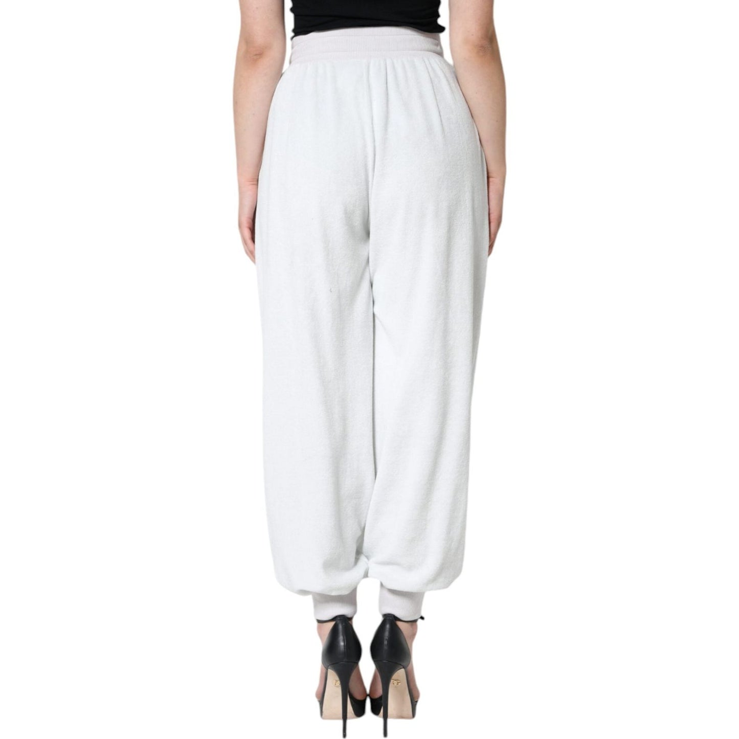 Dolce & Gabbana White Nylon Jogger Sweatpants Pants Dolce & Gabbana