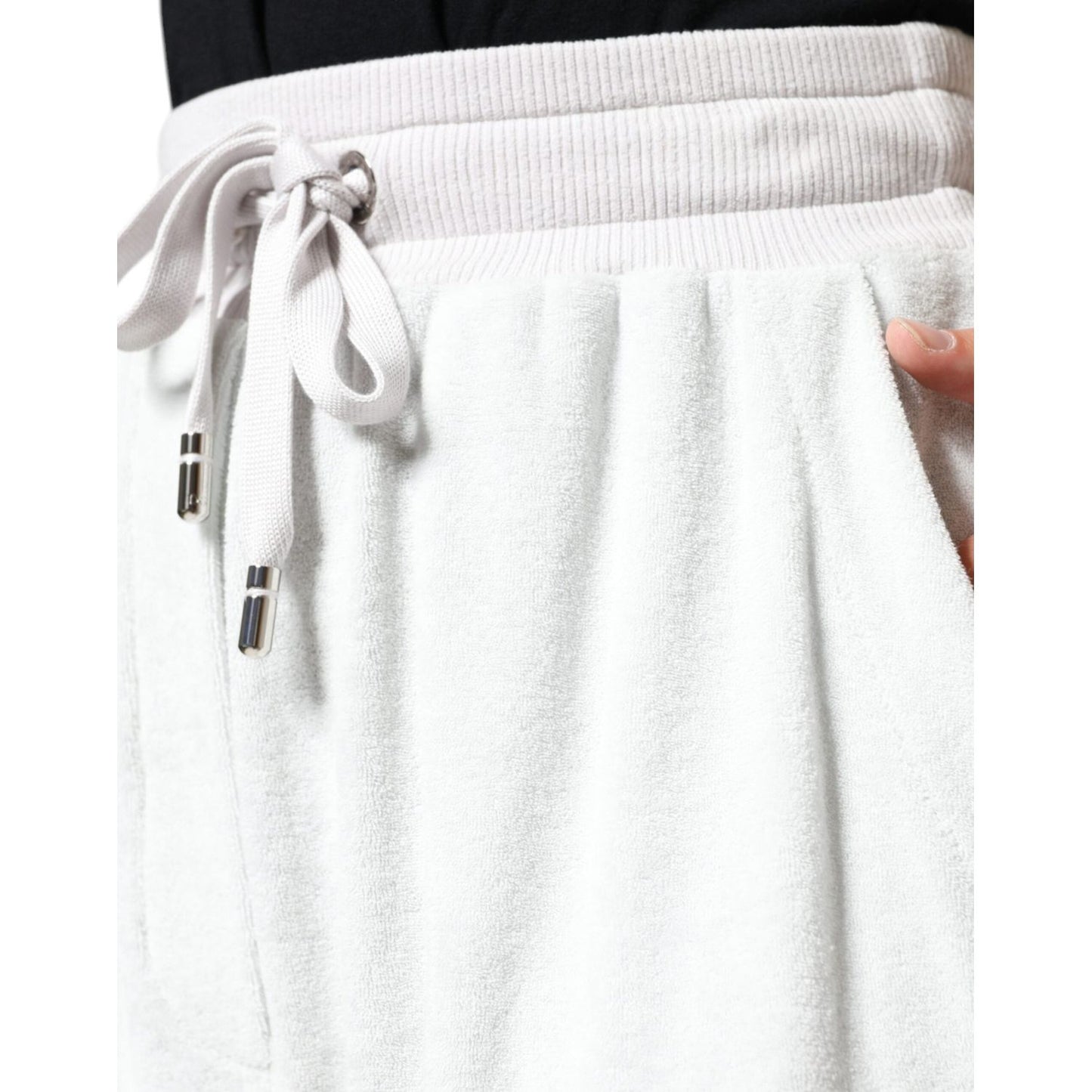 Dolce & Gabbana White Nylon Jogger Sweatpants Pants Dolce & Gabbana