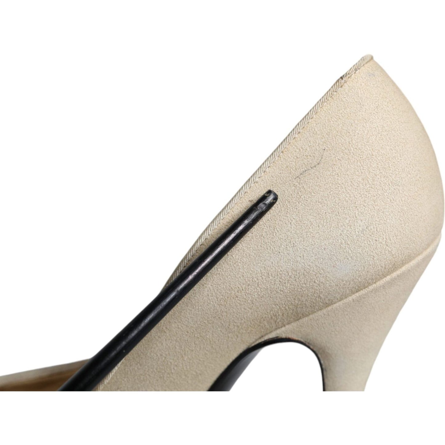 Dolce & Gabbana Beige Suede Leather High Heels Pumps Shoes Dolce & Gabbana