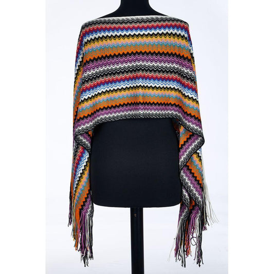 Missoni Multicolor Wool Women Poncho Missoni Lavender