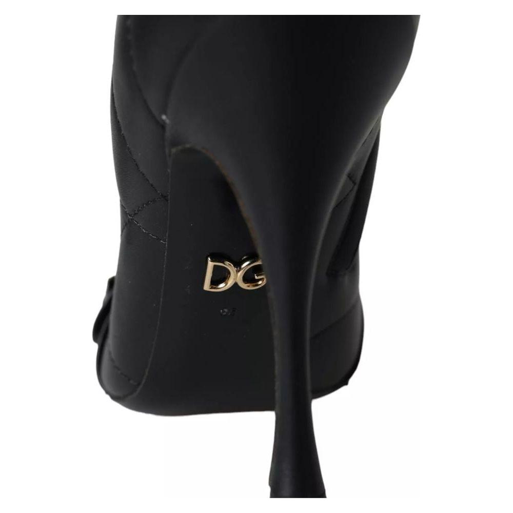 Dolce & Gabbana Black Leather Di Lambskin Boot Dolce & Gabbana