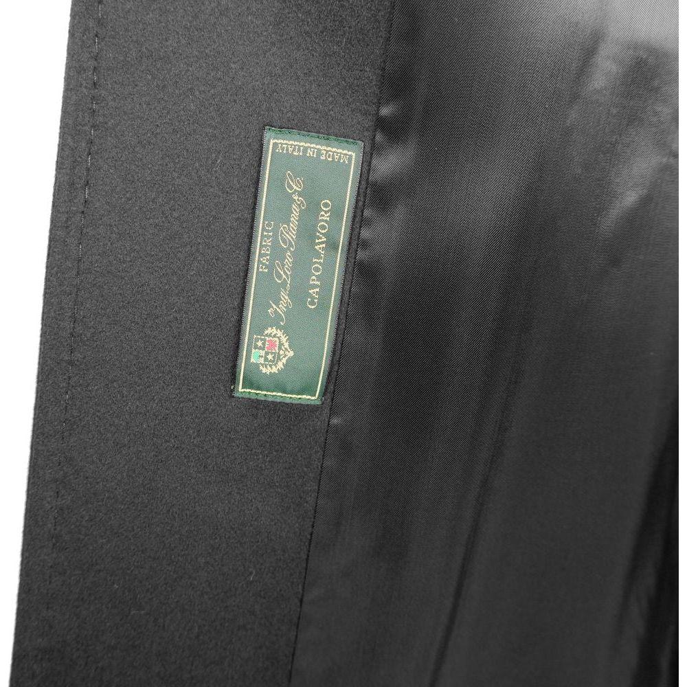 Made in Italy Black Cashmere Jackets & Coat Made in Italy