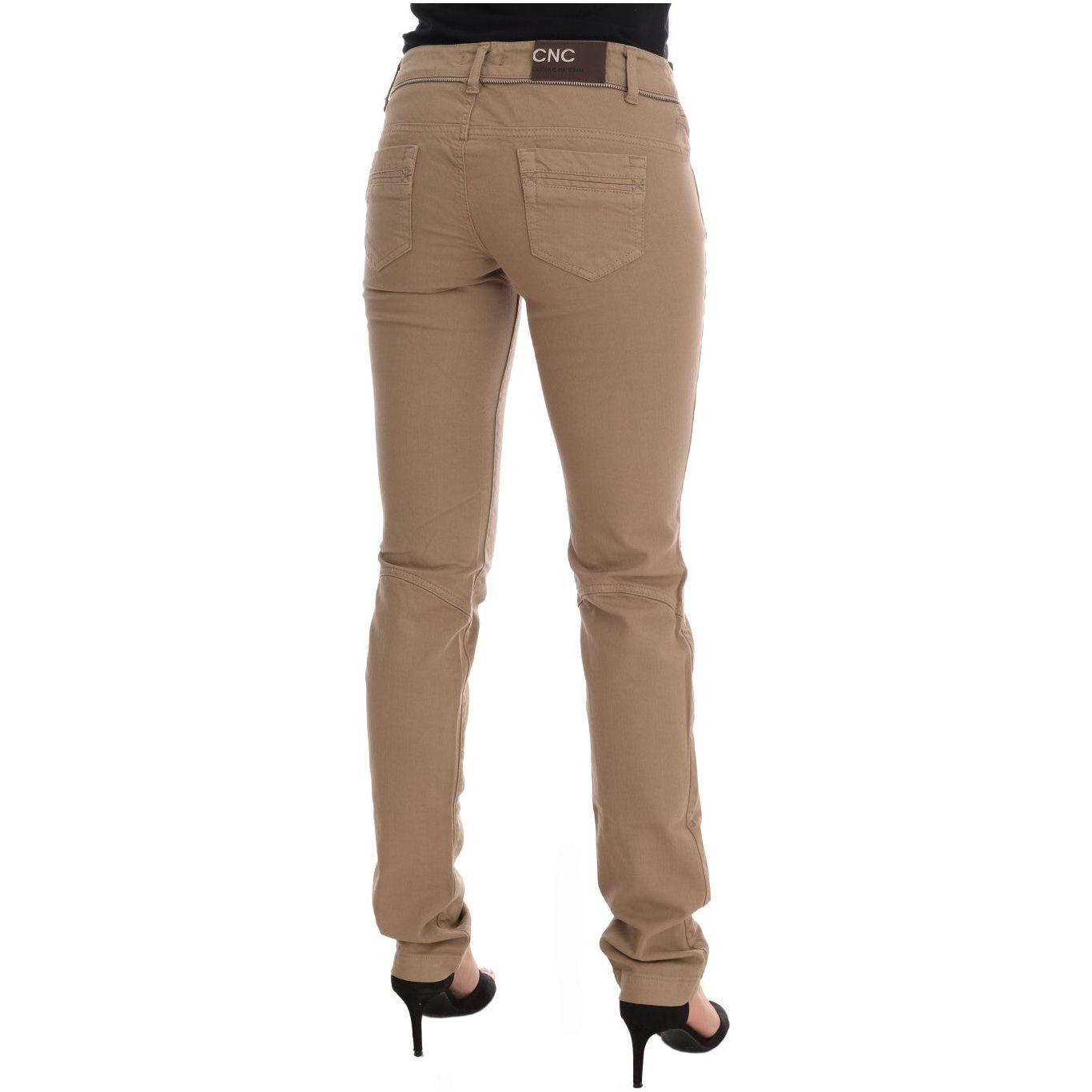 Costume National Beige Super Slim Fit Denim Delight Jeans & Pants Costume National