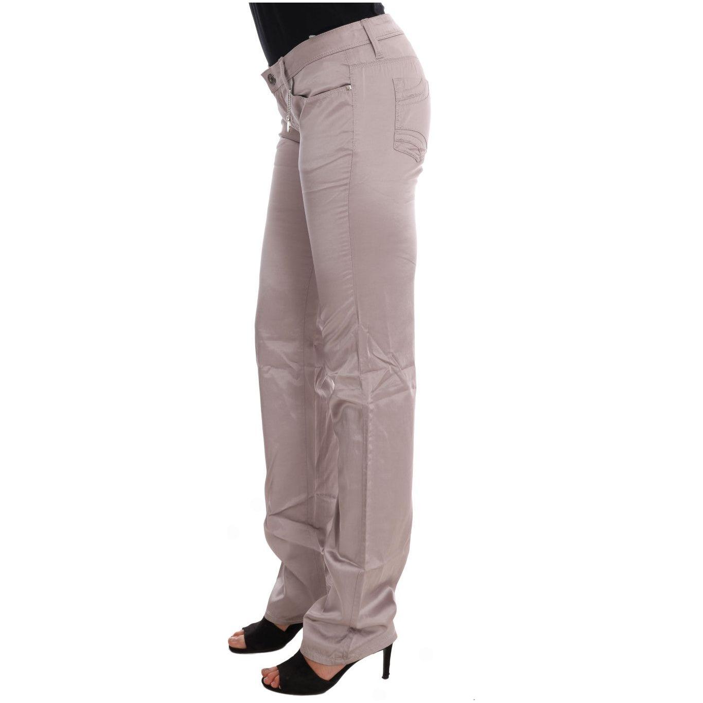 Costume National Beige Cotton Slim Fit Jeans
