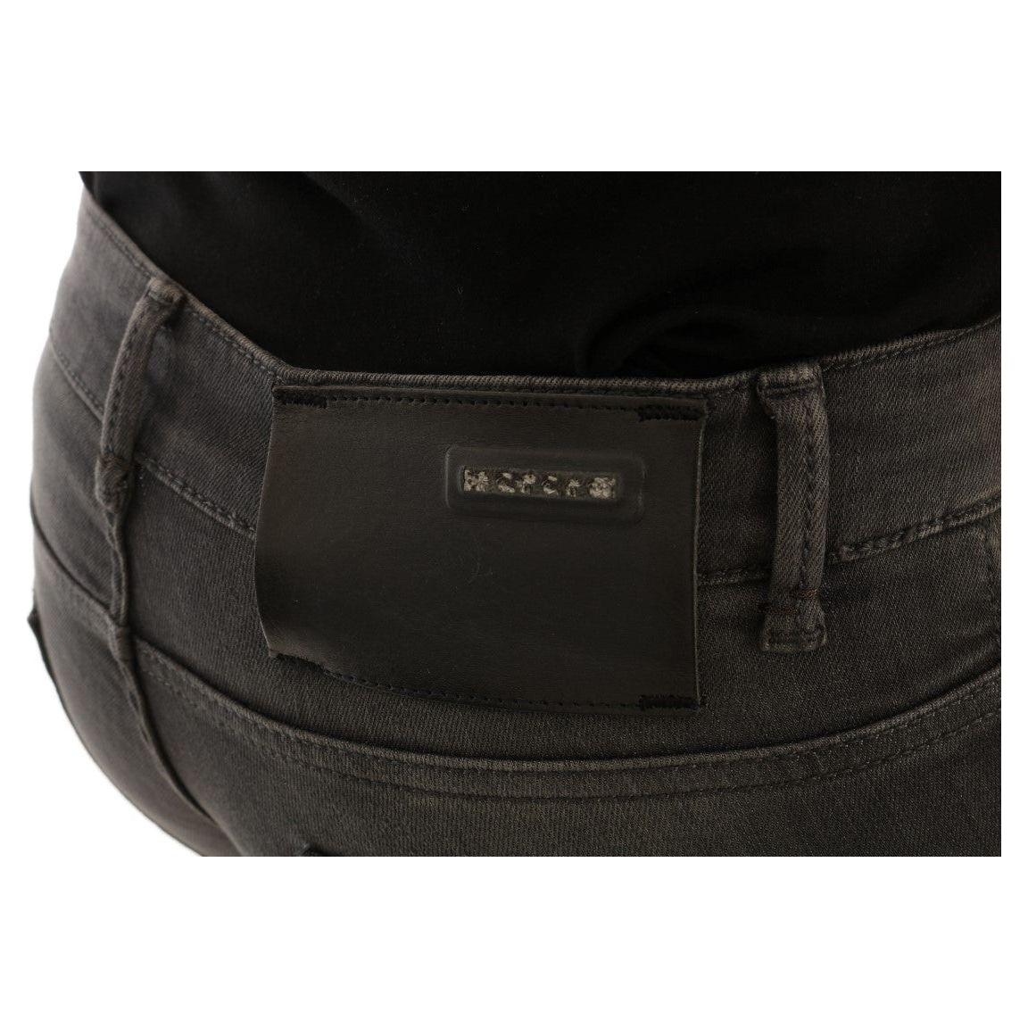 Acht Gray Cotton Slim Fit Denim Jeans Acht