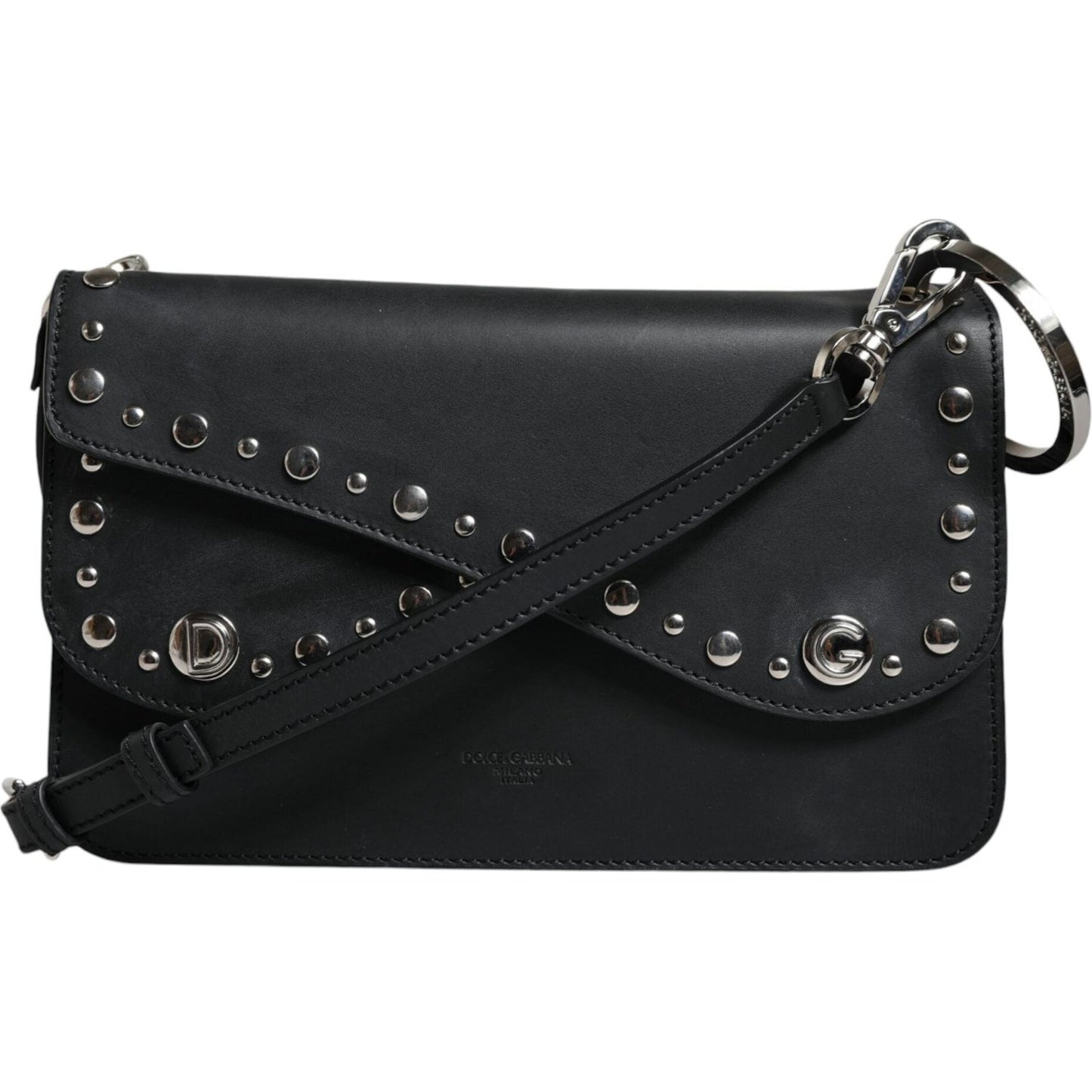 Dolce & Gabbana Black Small Leather Studded Shoulder Crossbody Bag Dolce & Gabbana