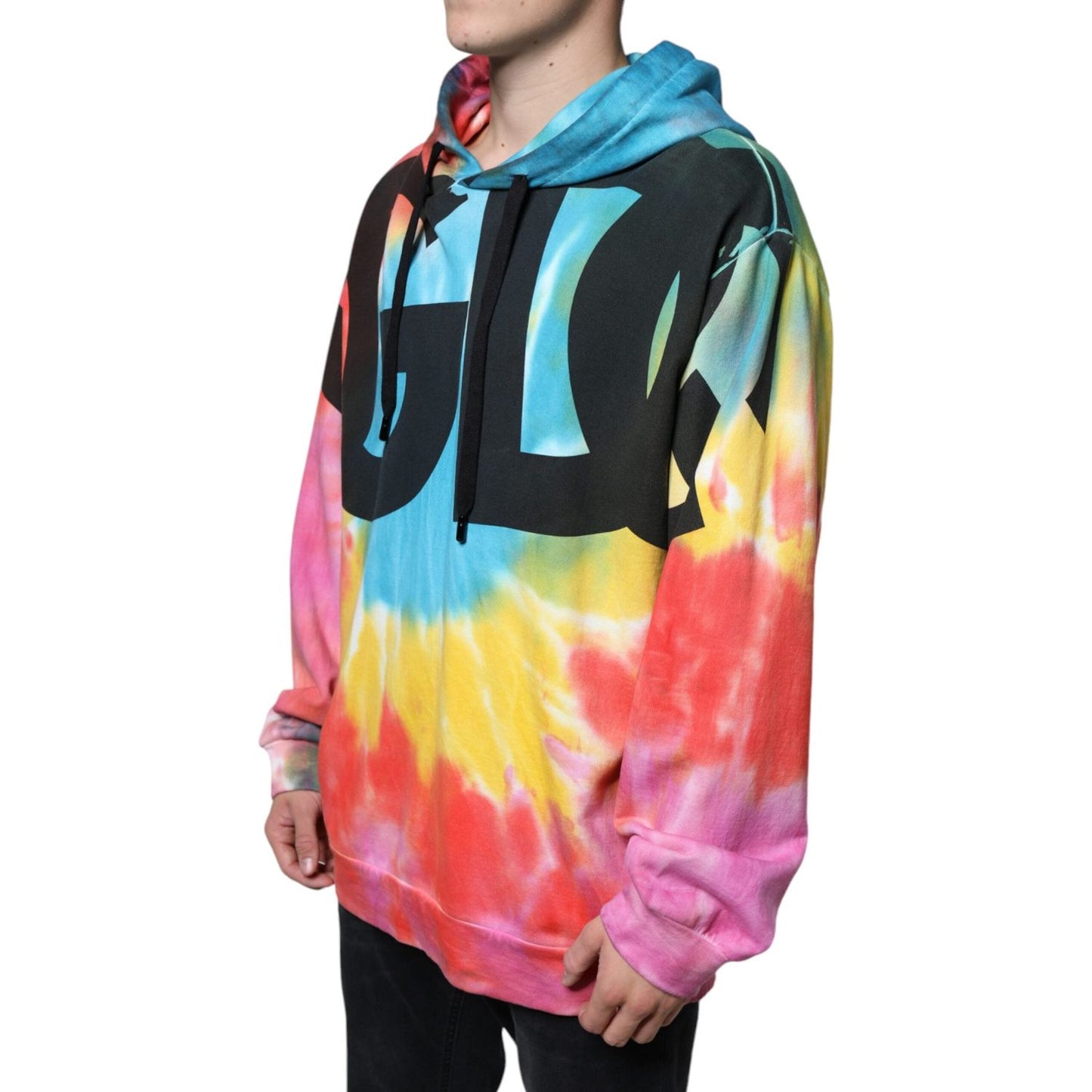 Dolce & Gabbana Multicolor Tie Dye Hooded Sweatshirt Sweater Dolce & Gabbana