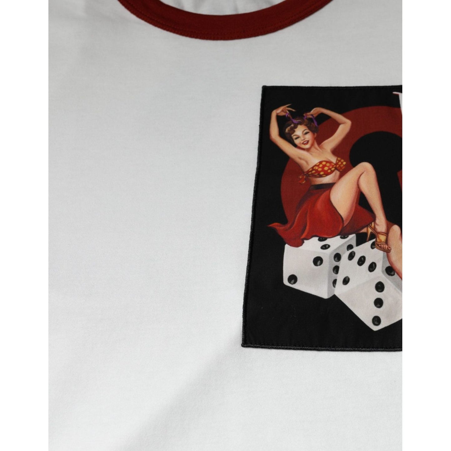 Dolce & Gabbana White Graphic Print Cotton Crew Neck T-shirt Dolce & Gabbana