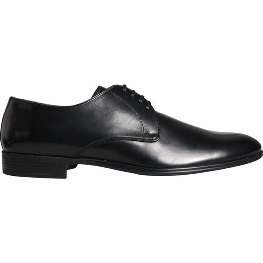 Dolce & Gabbana Black Leather Derby Formal Dress Shoes Dolce & Gabbana