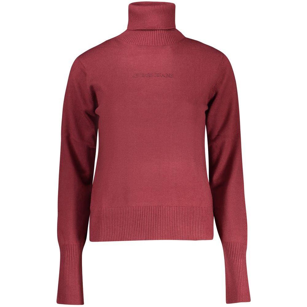 Guess Jeans Red Polyester Sweater Guess Jeans