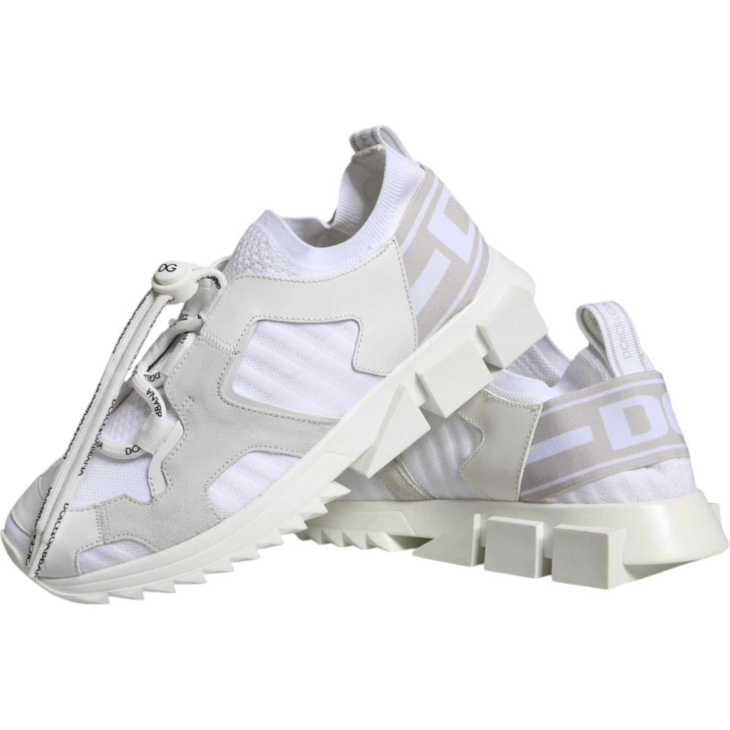 Dolce & Gabbana White Mesh Sorrento Trekking Sneakers Shoes Dolce & Gabbana