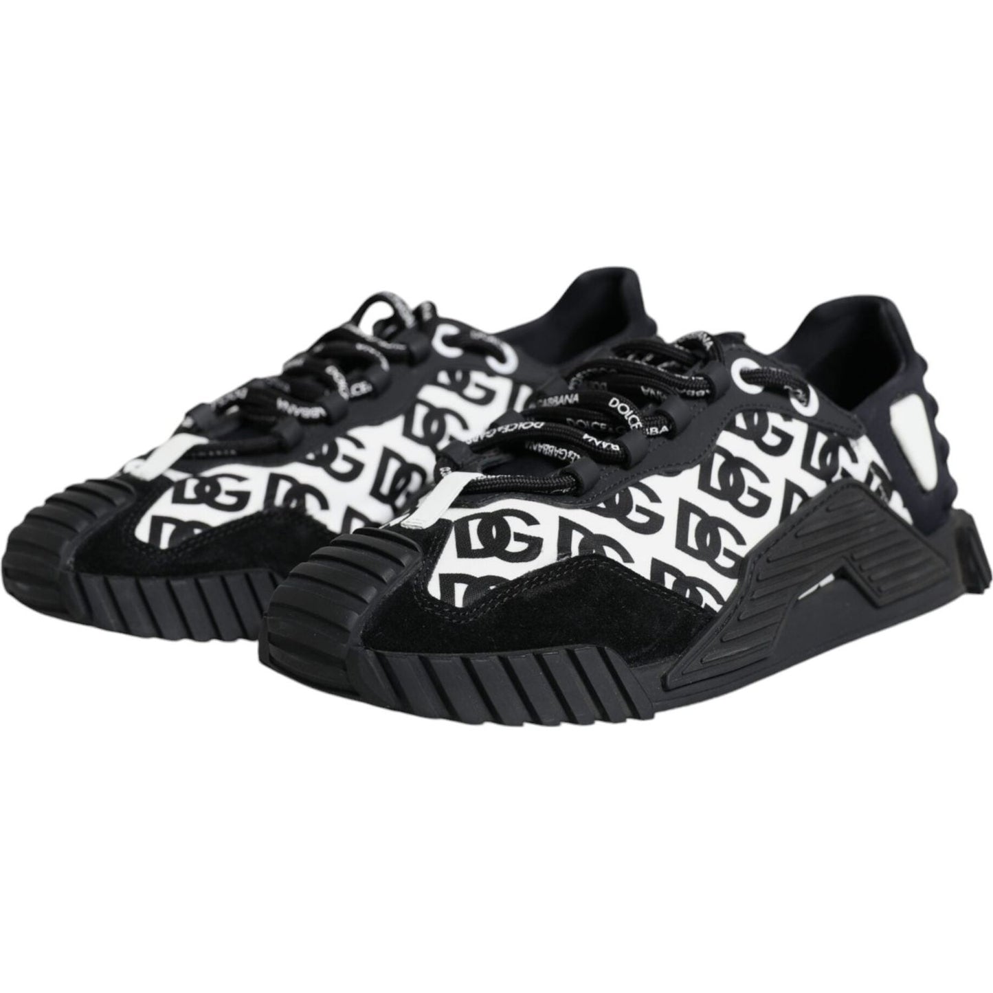 Dolce & Gabbana Black Logo Lace Up Low Top NS1 Sneakers Shoes Dolce & Gabbana