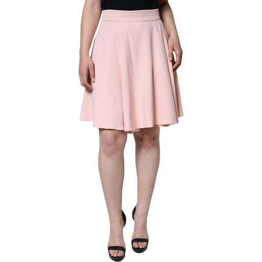 Dolce & Gabbana Pink Viscose High Waist A-line Mini Skirt Dolce & Gabbana