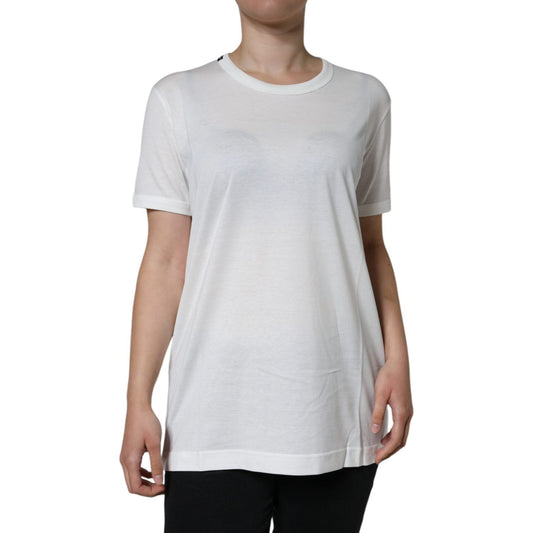 Dolce & Gabbana White Cotton Crew Neck Short Sleeve T-shirt Dolce & Gabbana