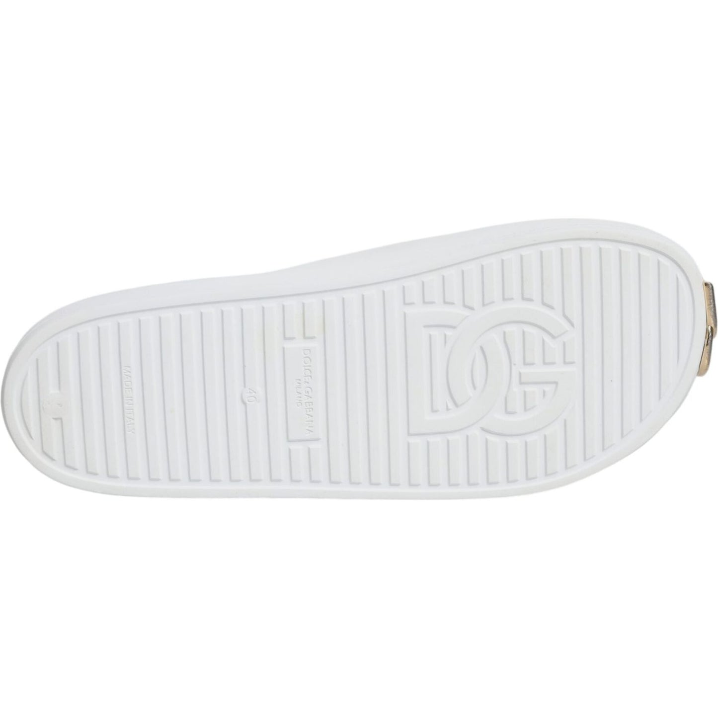 Dolce & Gabbana White Rubber Slides Sandals Beachwear Shoes Dolce & Gabbana