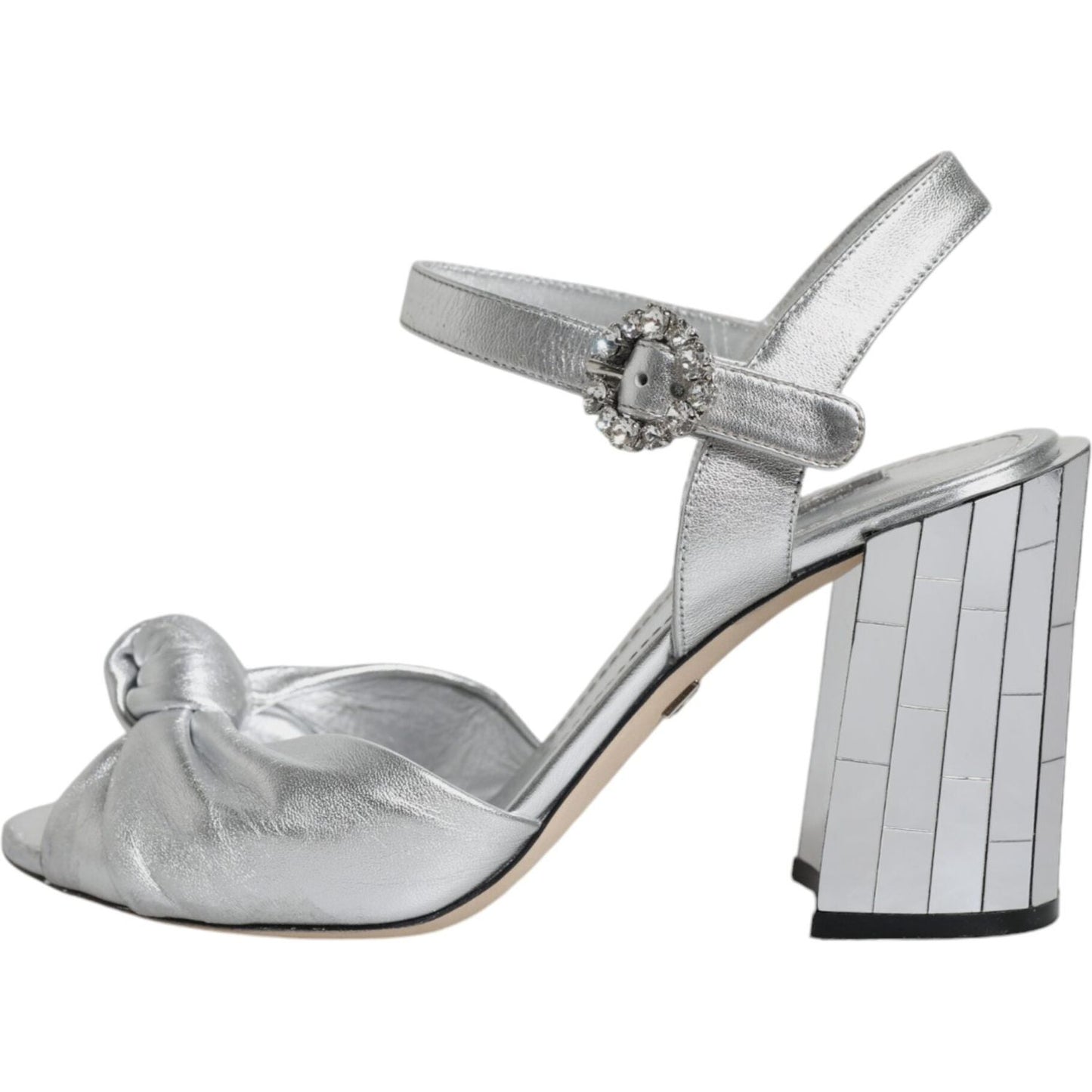 Dolce & Gabbana Silver Mirror Heels KEIRA Sandals Shoes Dolce & Gabbana