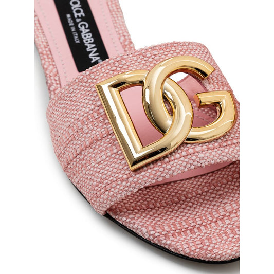 Dolce & Gabbana Pink Leather Sandal Dolce & Gabbana