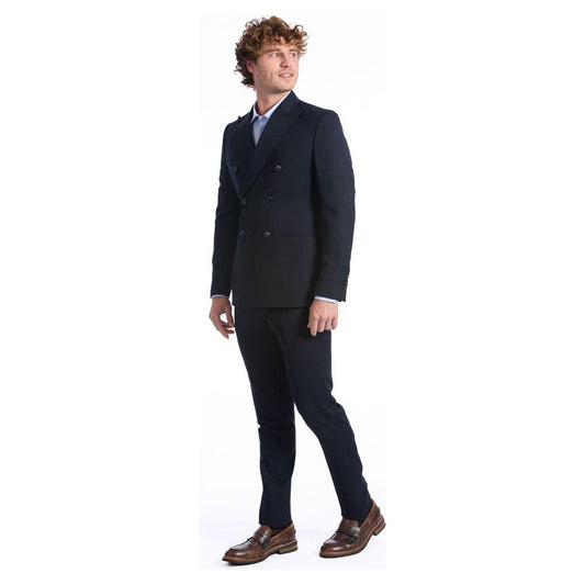 Baldinini Trend Blue Wool Suit Baldinini Trend