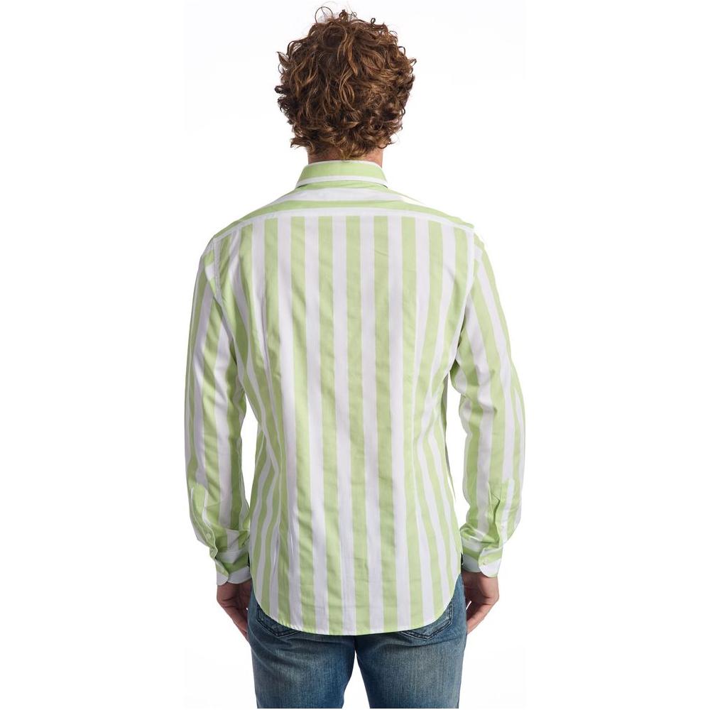 Baldinini Trend Green Cotton Shirt Baldinini Trend