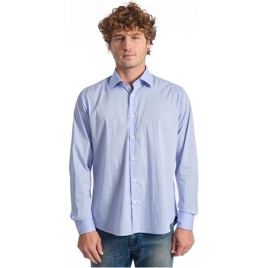 Baldinini Trend Light Blue Cotton Shirt Baldinini Trend