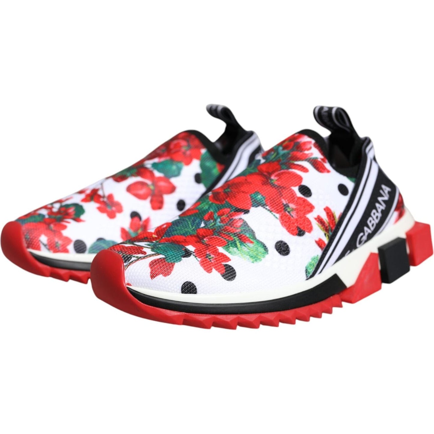 Dolce & Gabbana Multicolor Geranium Sorrento Sneakers Shoes Dolce & Gabbana