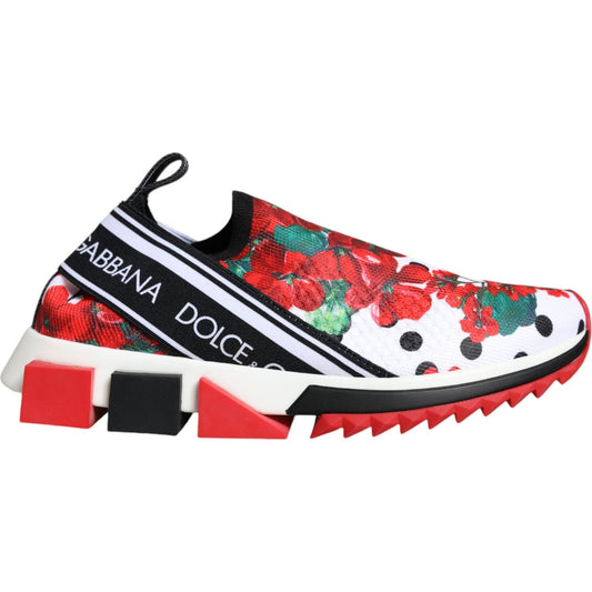 Dolce & Gabbana Multicolor Geranium Sorrento Sneakers Shoes Dolce & Gabbana