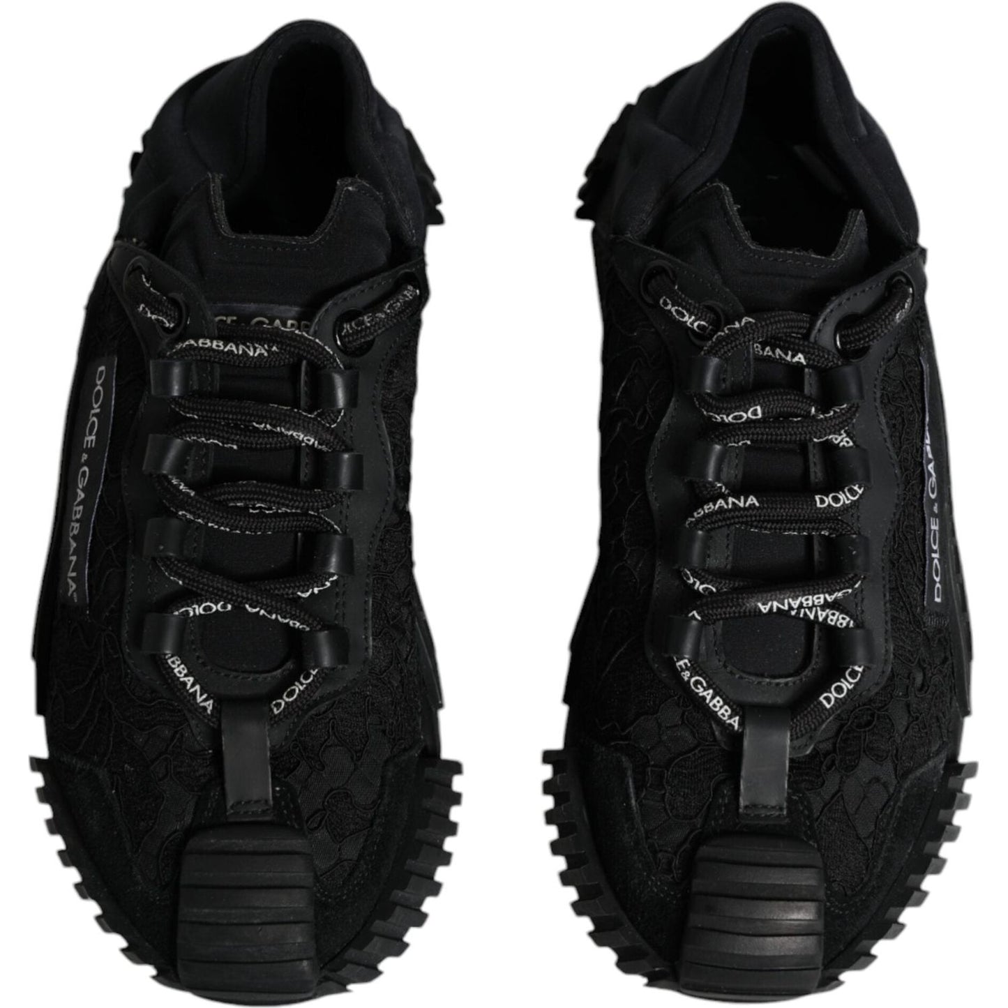 Dolce & Gabbana Black Lace Up Low Top NS1 Sneakers Shoes Dolce & Gabbana