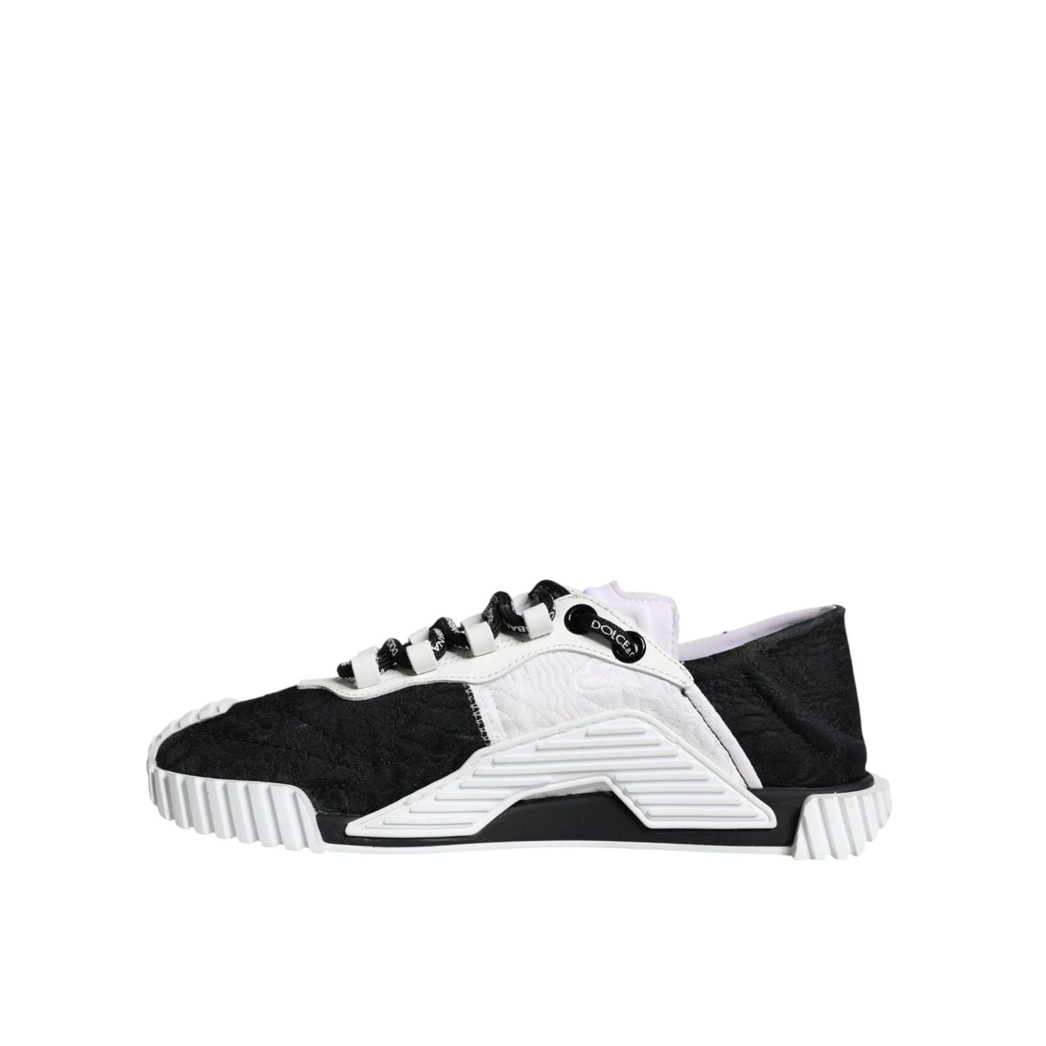 Dolce & Gabbana White Black Low Top NS1 Sneakers Shoes