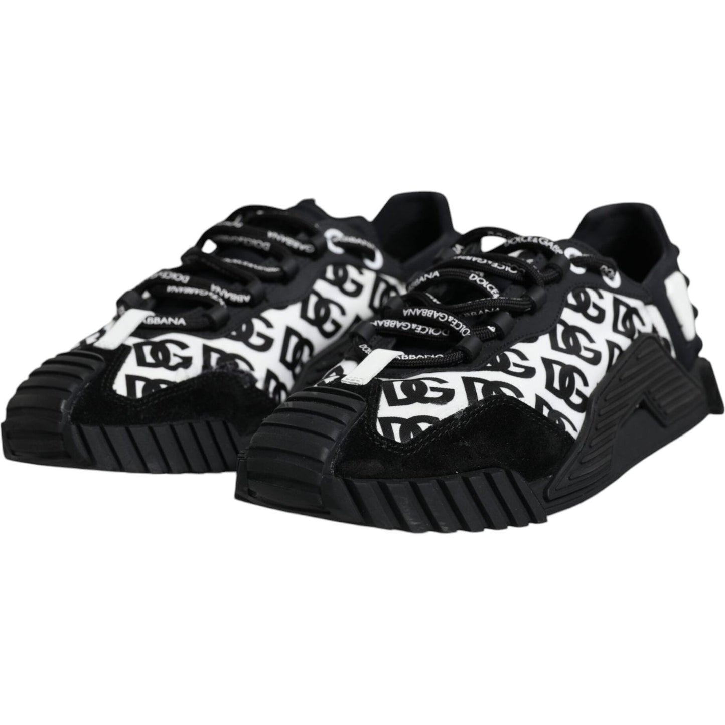 Dolce & Gabbana Black Logo Lace Up Low Top NS1 Sneakers Shoes Dolce & Gabbana