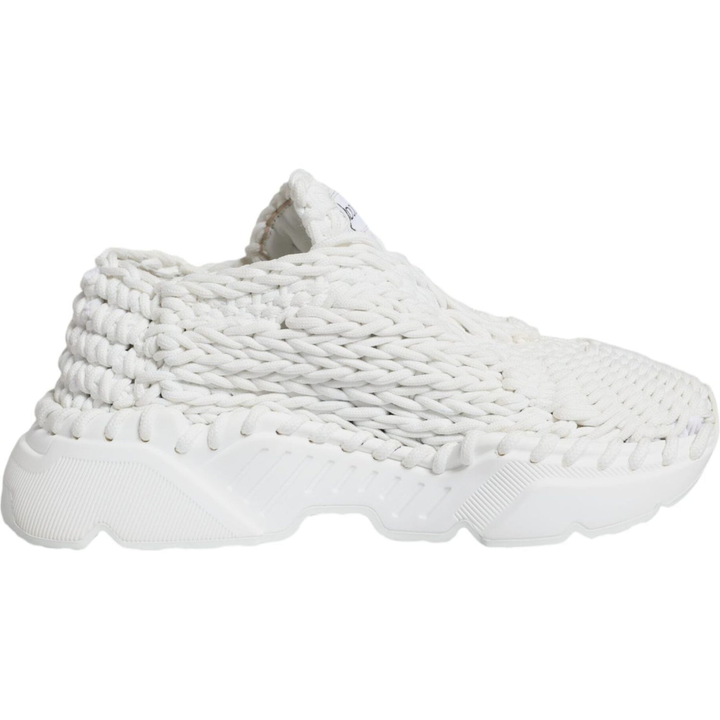 Dolce & Gabbana White Knitted Daymaster Sneakers Shoes Dolce & Gabbana