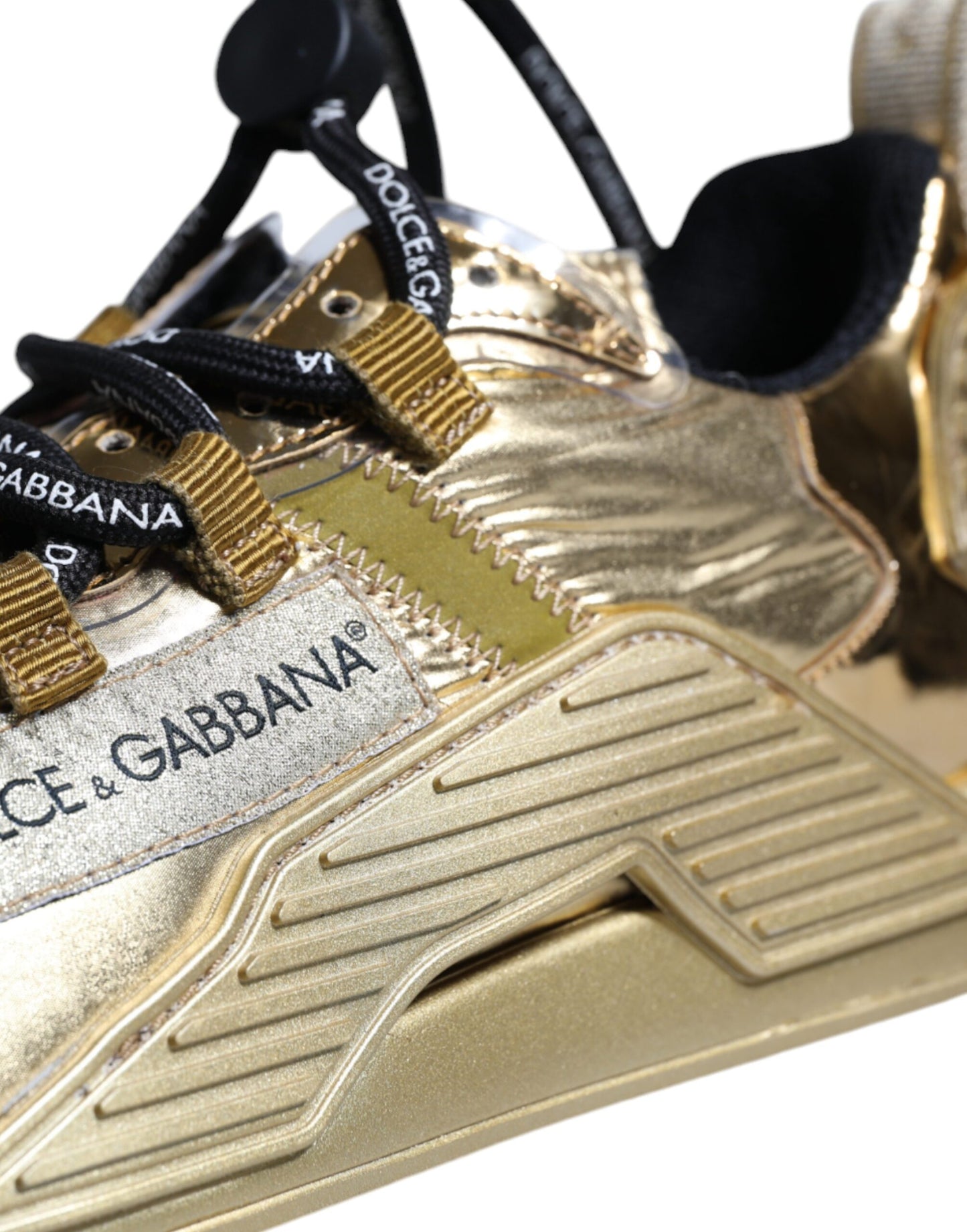 Dolce & Gabbana Metallic Gold NS1 Low Top Sneakers Shoes Dolce & Gabbana