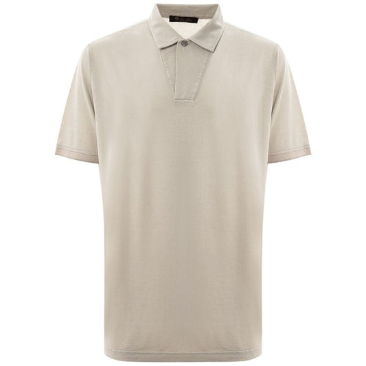 Loro Piana Gray Cotton Polo Shirt Loro Piana