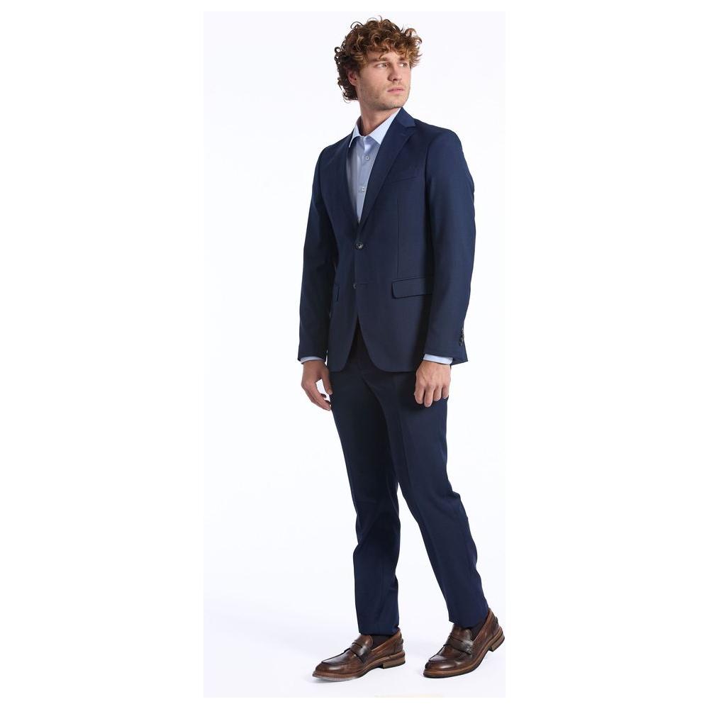 Baldinini Trend Blue Wool Men Suit Baldinini Trend Dark Slate Gray
