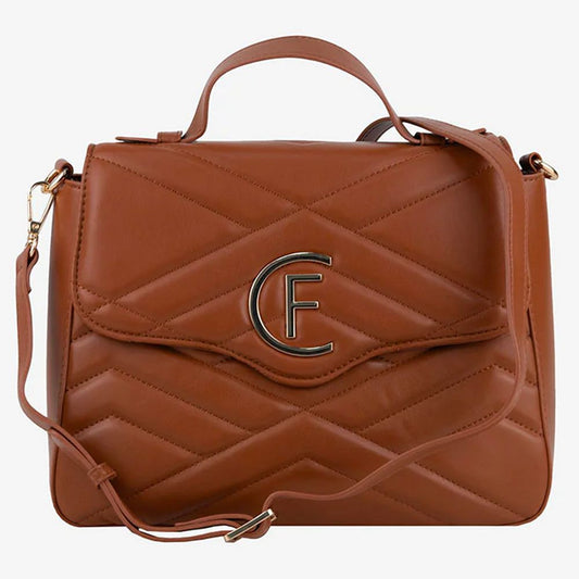 CRISTINAEFFE Brown Artificial Leather Crossbody Bag CRISTINAEFFE