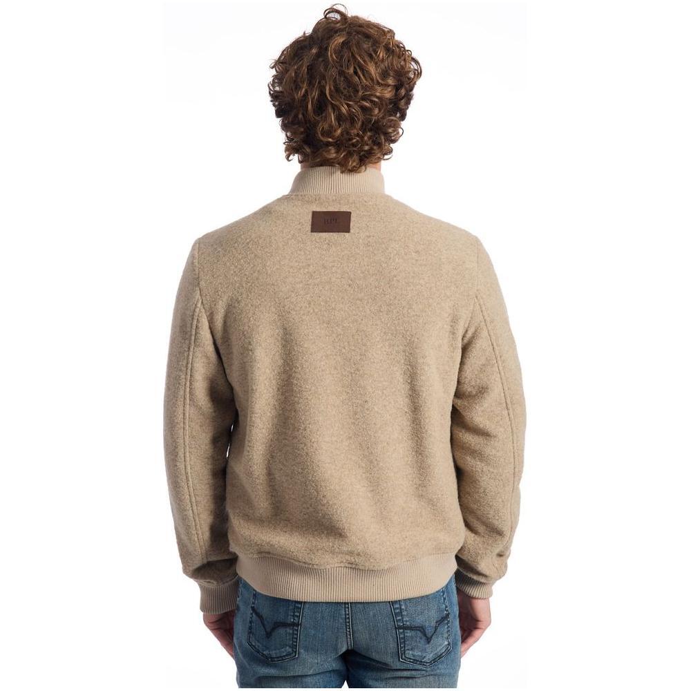 Roberto Pepe Luxury Beige Wool Men Jacket