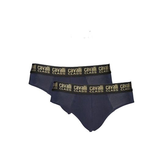 Cavalli Class Blue Cotton Underwear Cavalli Class