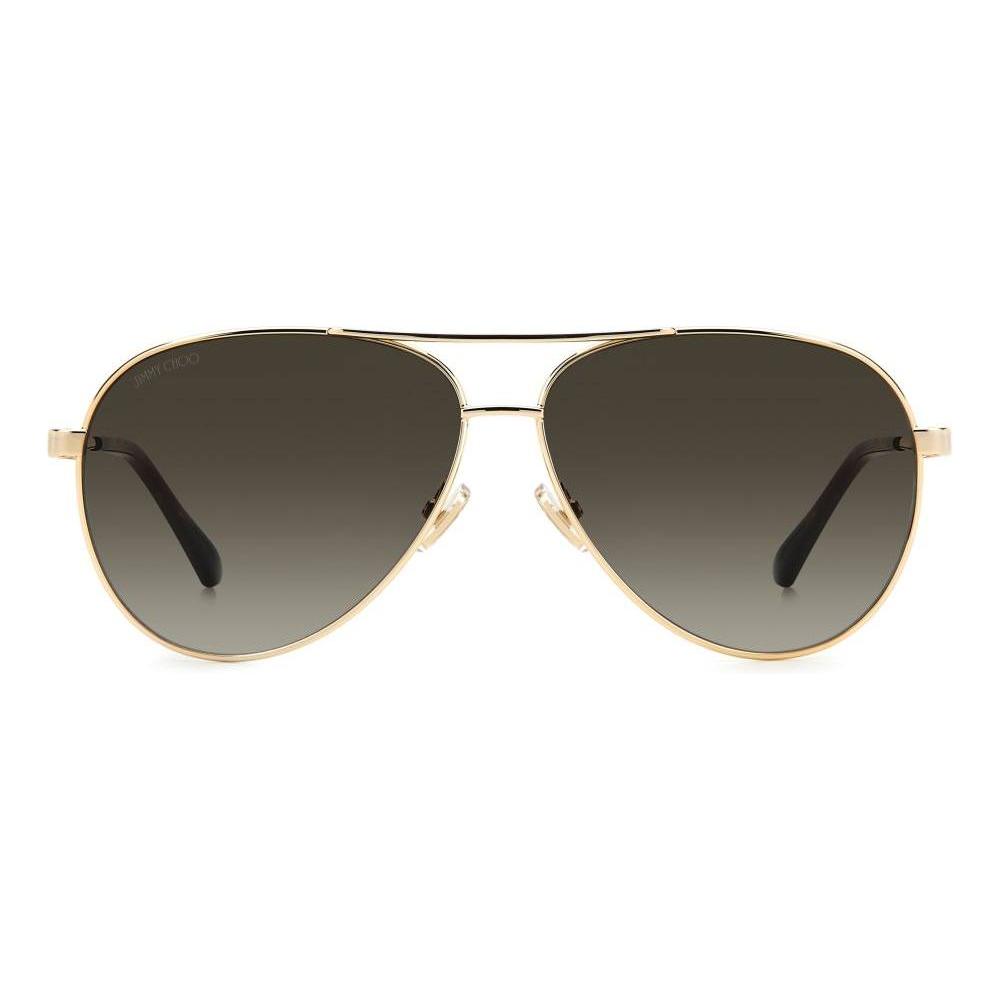 Jimmy Choo Gold Metal Sunglasses Jimmy Choo Dark Olive Green