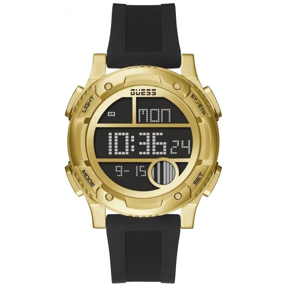 Guess Black Rubber Watch Guess Dark Slate Gray