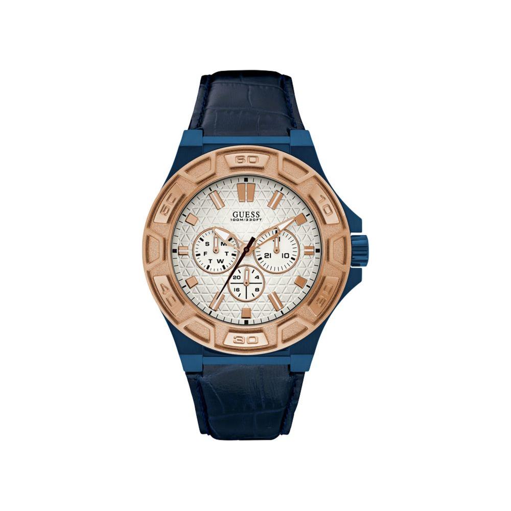 Guess Blue Leather Watch Guess Dark Slate Gray
