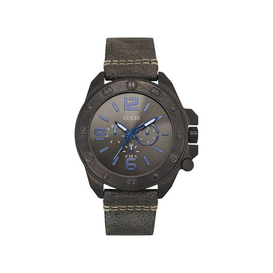 Guess Gray Leather Watch Guess Dark Slate Gray