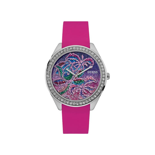 Guess Pink Silicone Watch Guess Maroon