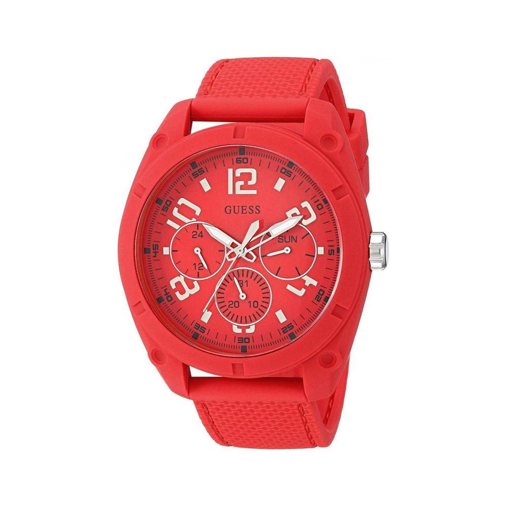 Guess Red Silicone Watch Guess Firebrick