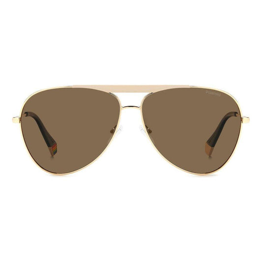 Polaroid Gold Stainless Steel Stainless Steel Sunglasses Polaroid Dim Gray