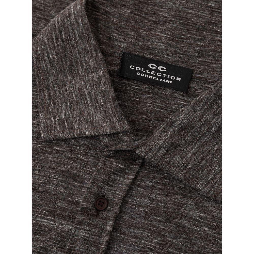 Corneliani Gray Wool Shirt Corneliani