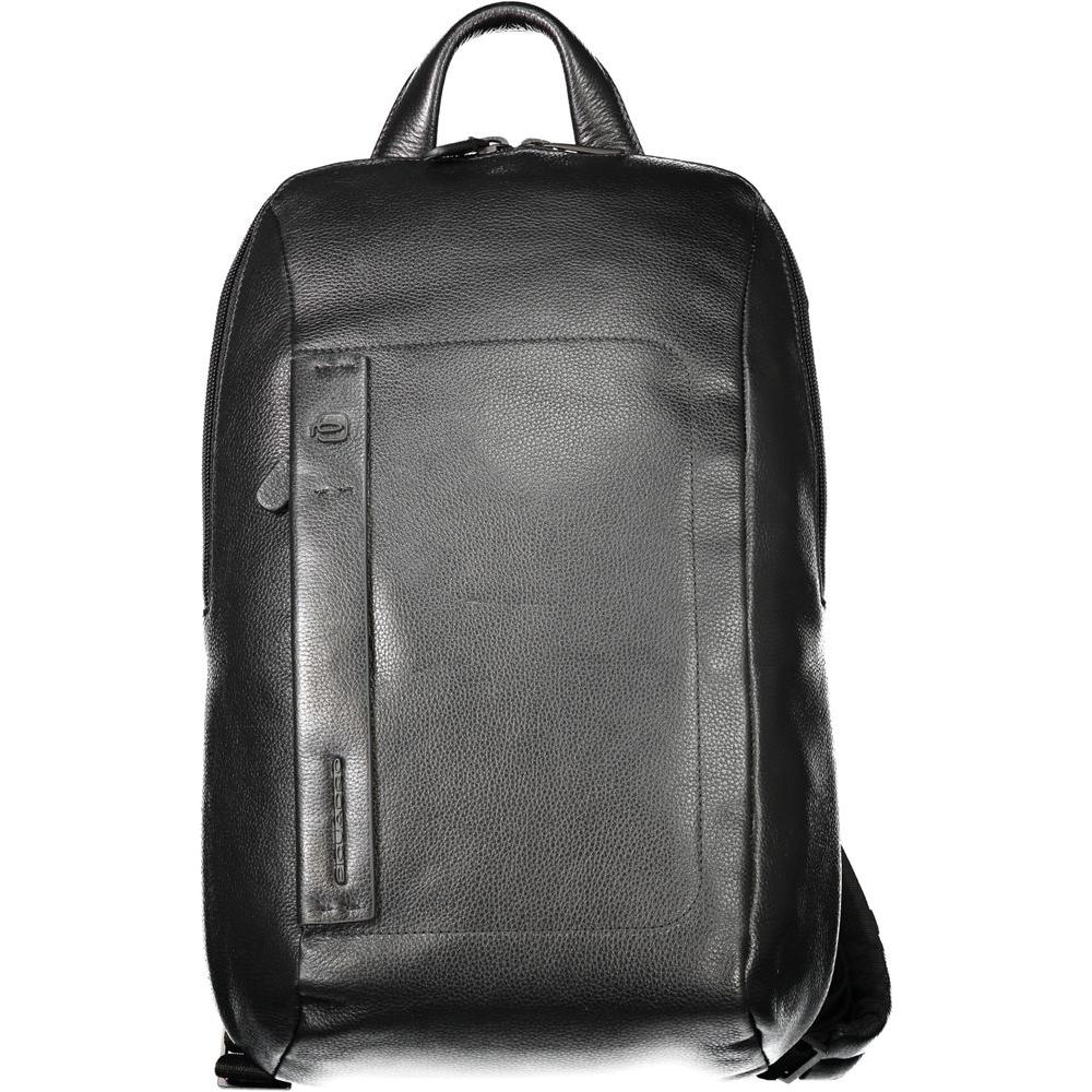 Piquadro Black Leather Backpack Piquadro