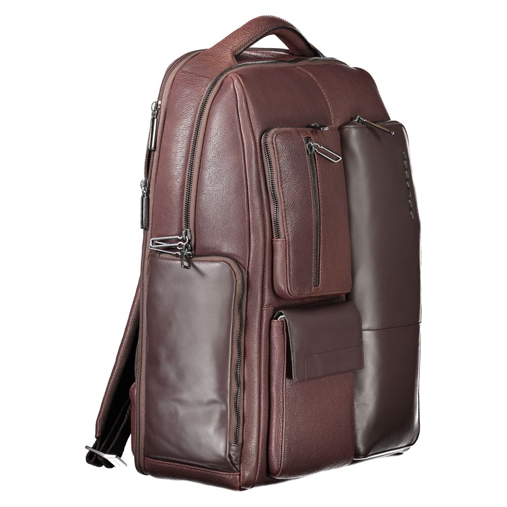 Piquadro Brown Leather Backpack Piquadro