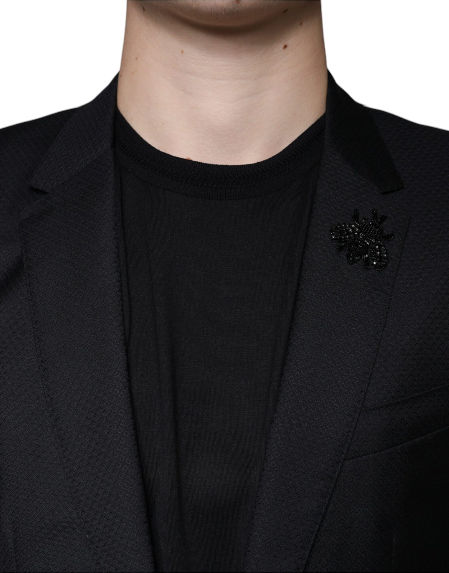 Dolce & Gabbana Black MARTINI Bee Single Breasted Blazer Dolce & Gabbana