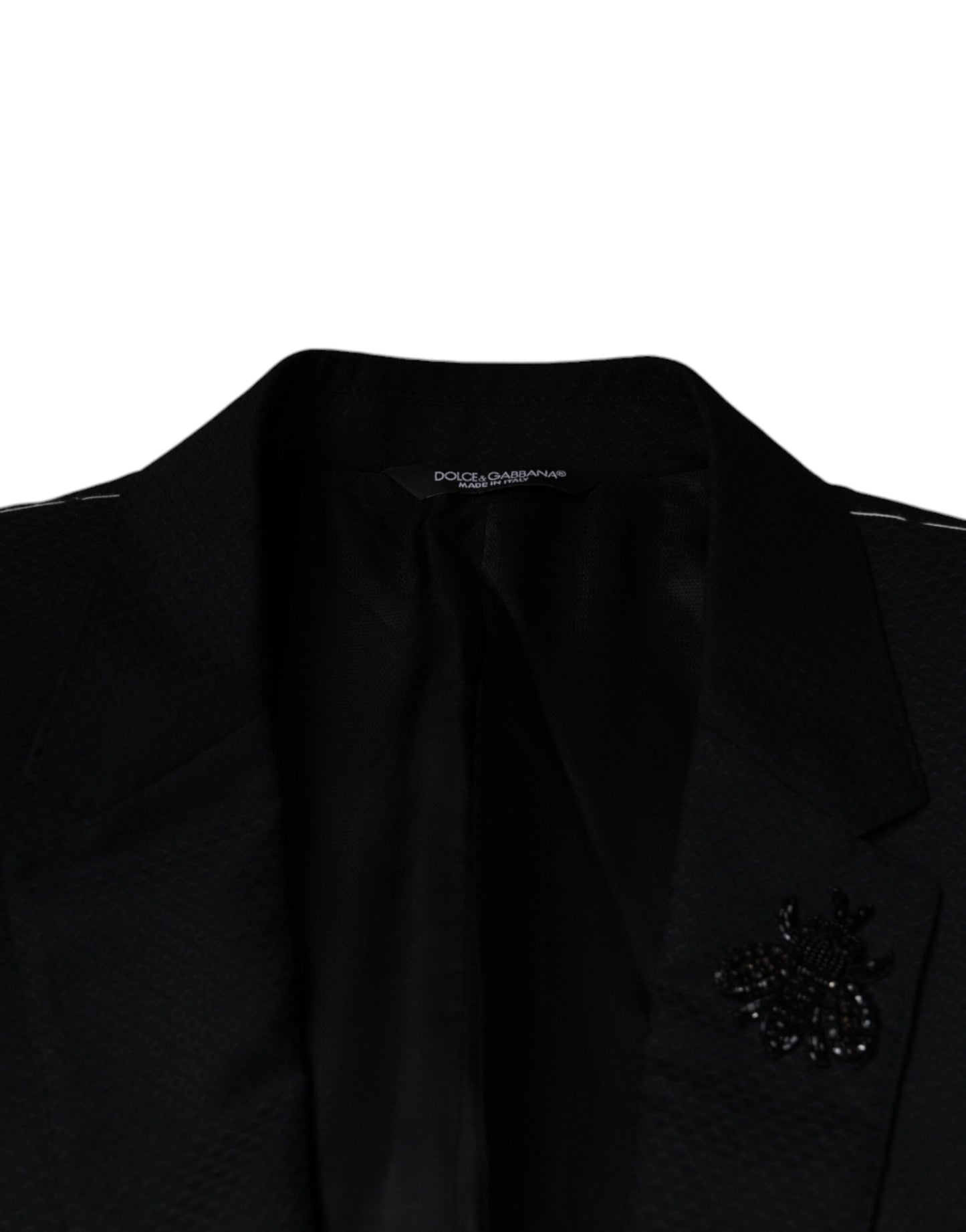 Dolce & Gabbana Black MARTINI Bee Single Breasted Blazer Dolce & Gabbana