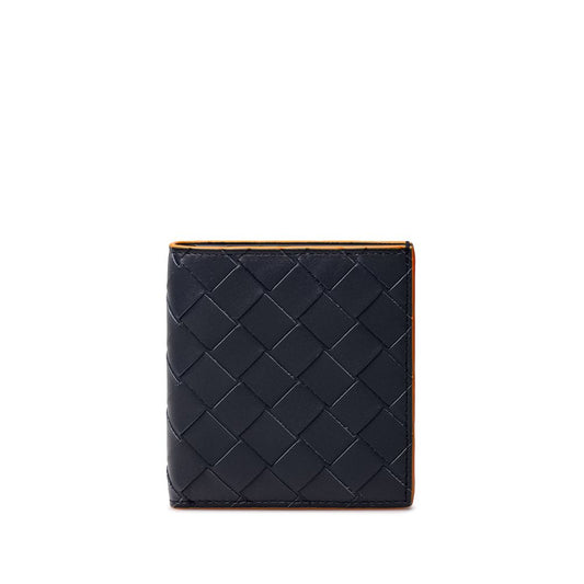 Bottega Veneta Navy Blue Leather Wallet Bottega Veneta