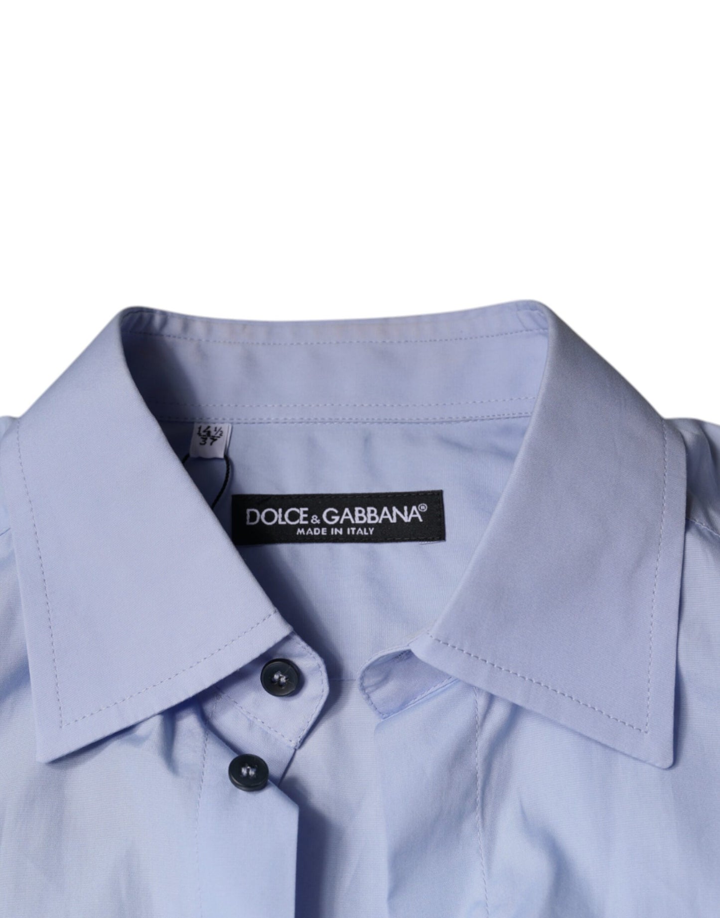 Dolce & Gabbana Light Blue Cotton Men Dress Formal Shirt Dolce & Gabbana